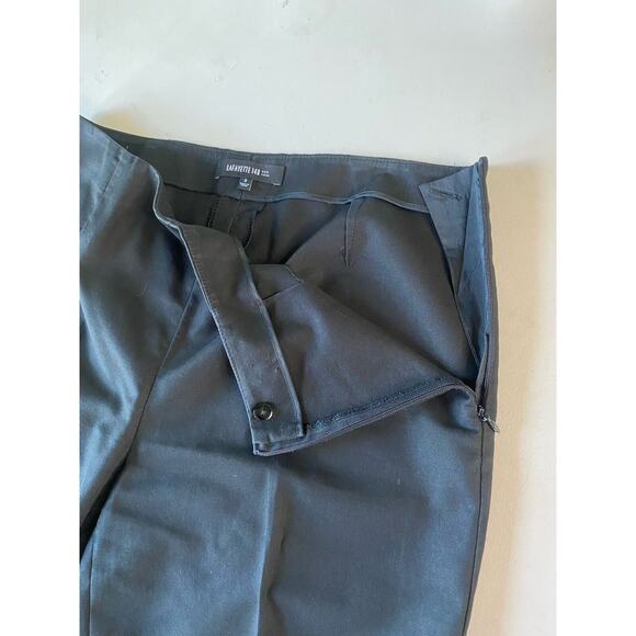 Lafayette 148 Pants Size 2 Straight Leg Black Front Pleated Dressy Office Work - Picture 4 of 12